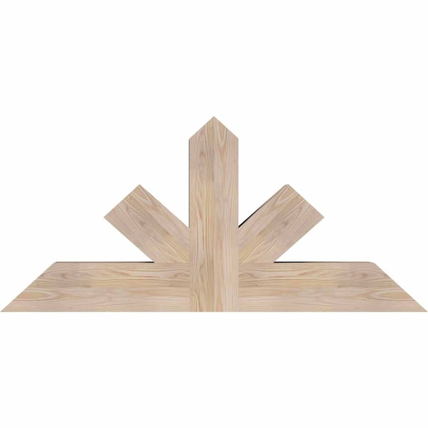 Ekena Millwork Saratoga Smooth Timber Gable Bracket, Douglas Fir, 48"W x 22"H x 5 1/2"D x 5 1/2"F, 11/12 Pitch GBW048X22X0606SAR00SDF - main